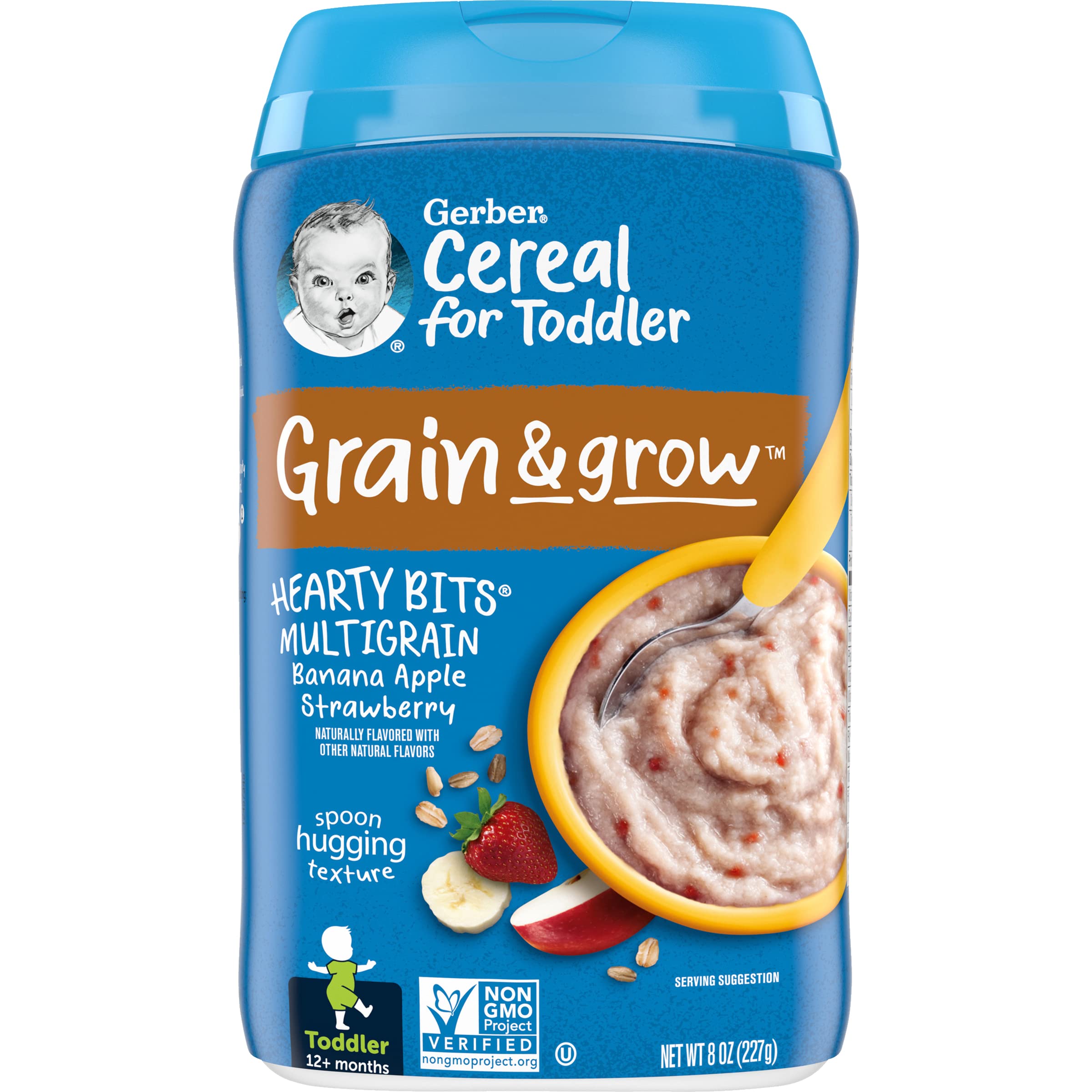 Gerber Cereal For Toddler Hearty bits Multigrain Banana Apple Strawberry 227g