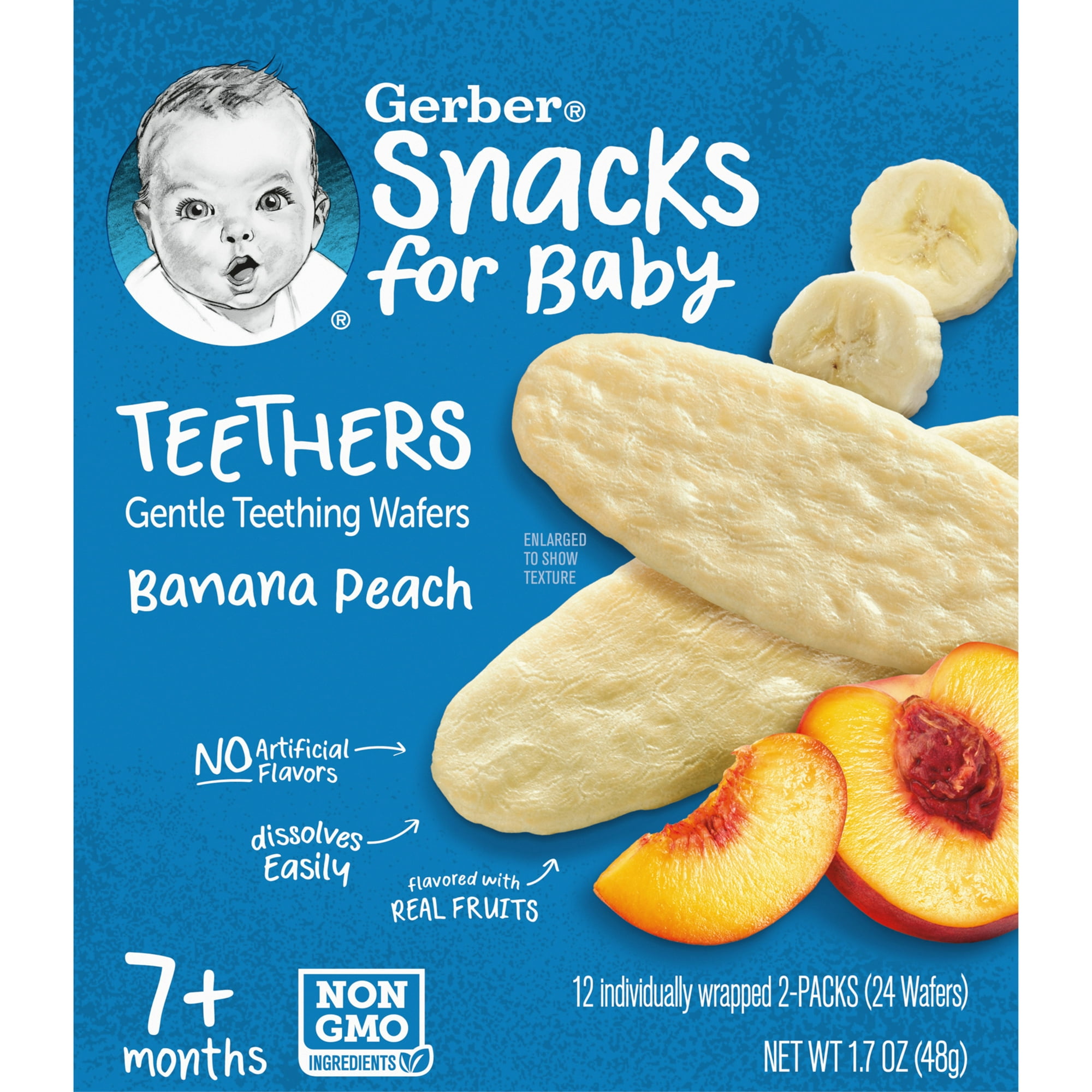 Gerber Teethers Banana Peach Wafers 48g