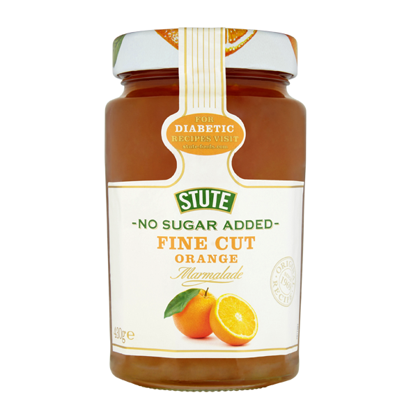 Stute No Sugar Added Fine Cut Orange Marmalade 430g