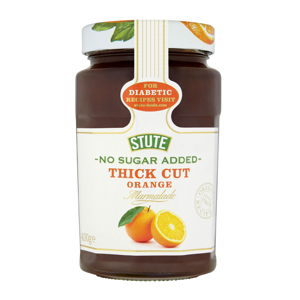 Stute No Sugar Added Thick Cut Orange Marmalade 430g