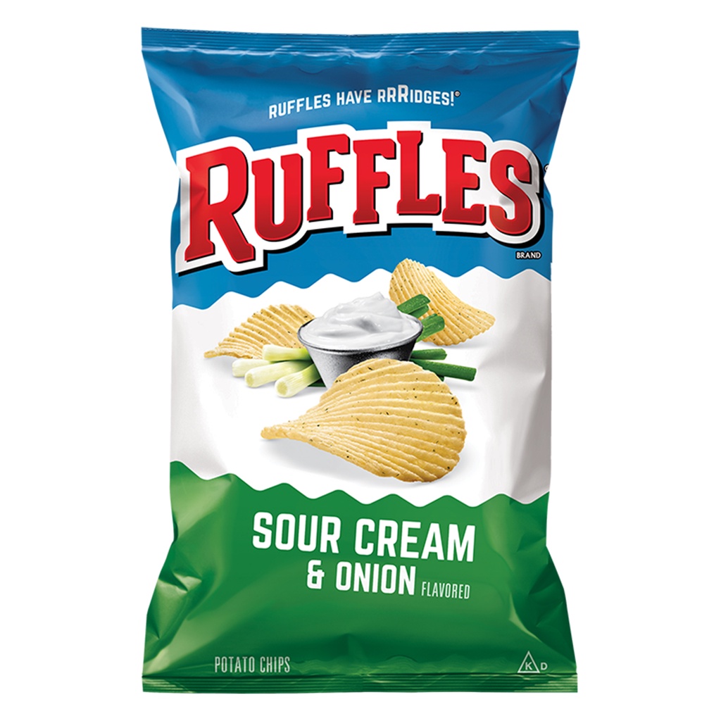 Ruffles Sour Cream and Onion Flavored Potato Chips 184.2gm