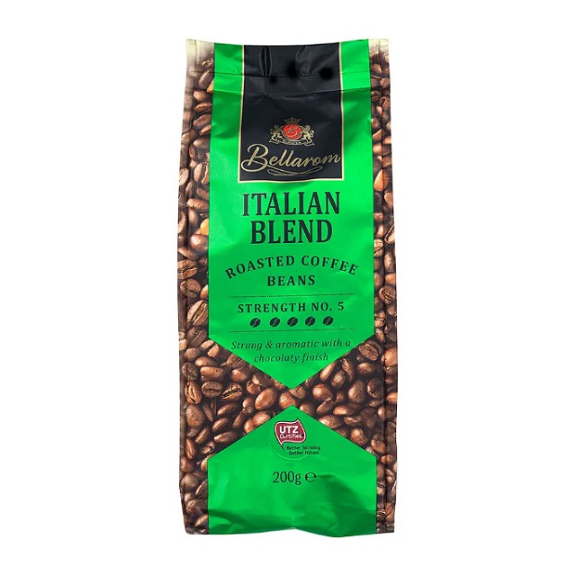 Bellarom Italian Blend Roasted Coffee Beans 200g