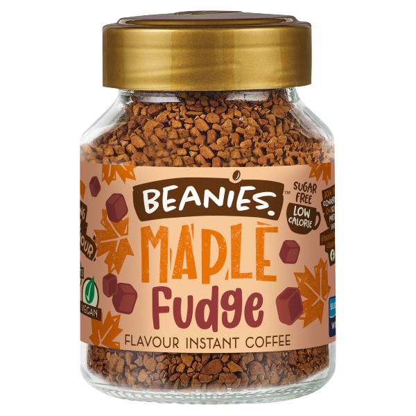 Beanies Maple Fudge Flavour Instant Coffee 50g