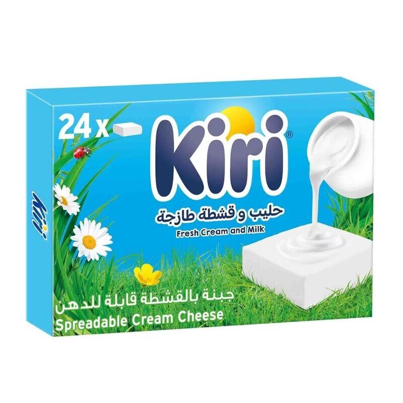 Kiri Spreadable Cream Cheese Squares 24 Portions 432g