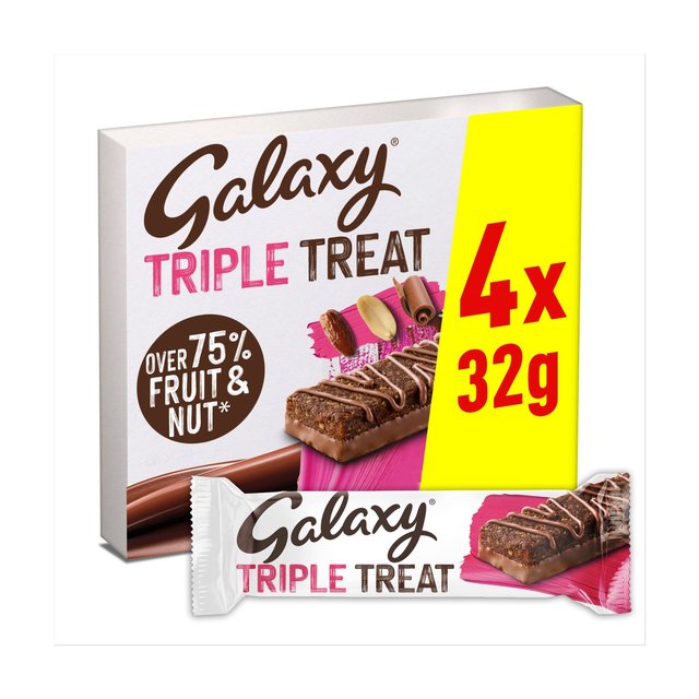 Galaxy Triple Treat Fruit Nut Chocolate 128g