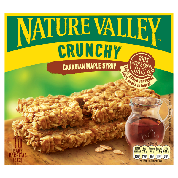 Nature Valley Canadian Maple Syrup 5x42g 210g