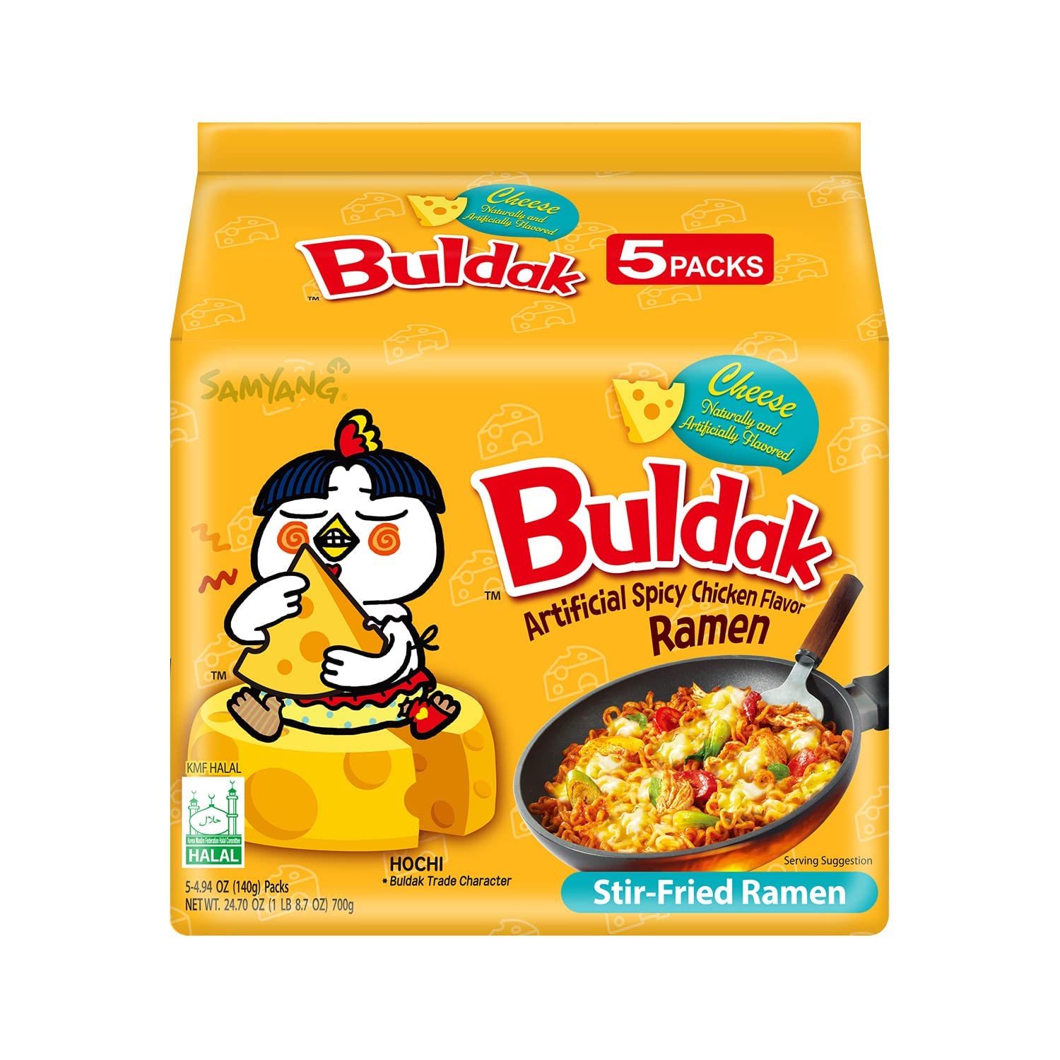 Samyang Buldok Cheese Hot Chicken Flavor Ramen 5pcs 700g