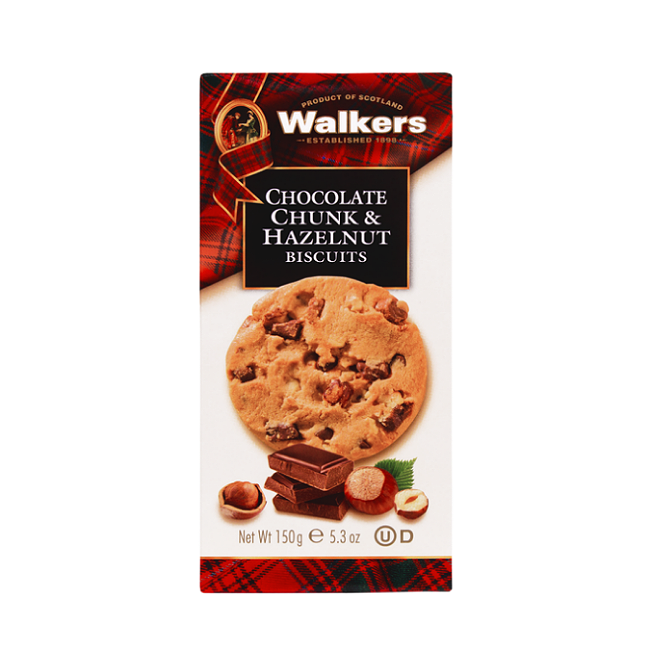 Walkers Chocolate Chunk & Hazelnut Biscuits 150g