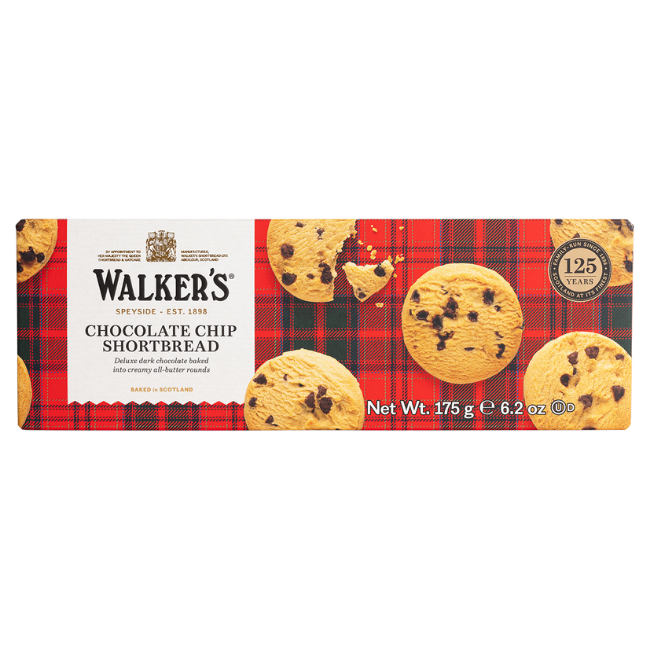 Walkers Pure Butter Chocolate Chip Shortbread 175g