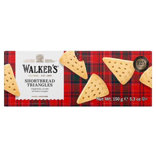 Walkers Pure Butter Shortbread Triangles 150g