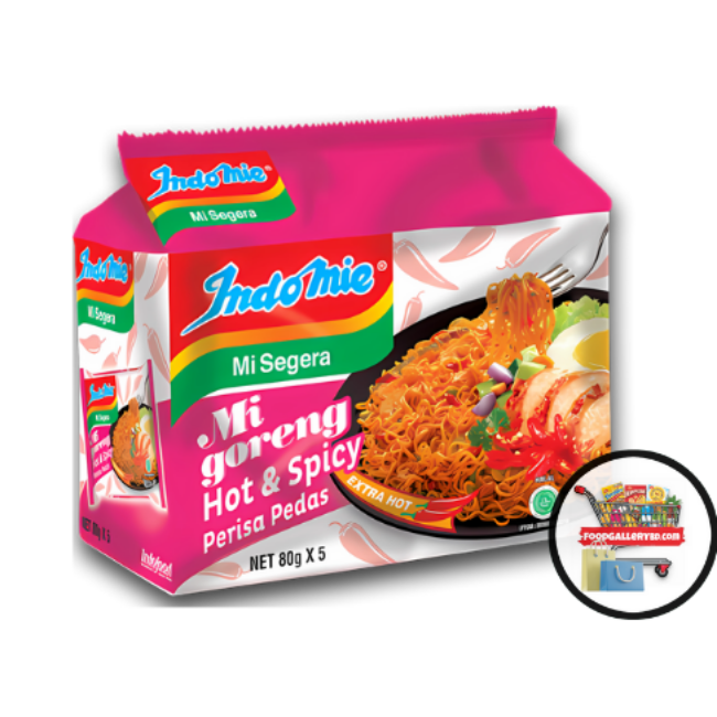 Lndomie Mi Goreng Hot and Spicy Noodles 400g