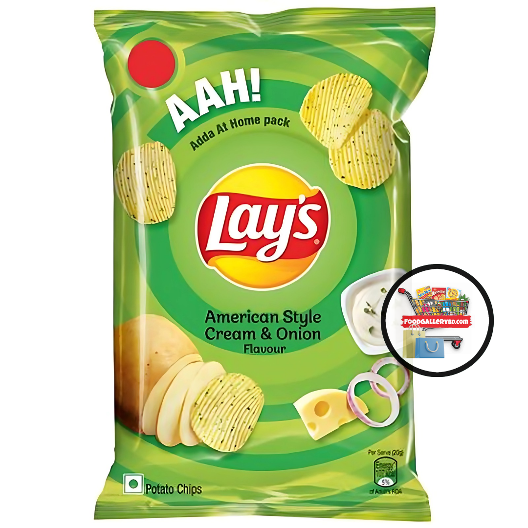 Lays American Style Cream & Onion Flavour Chips 90g