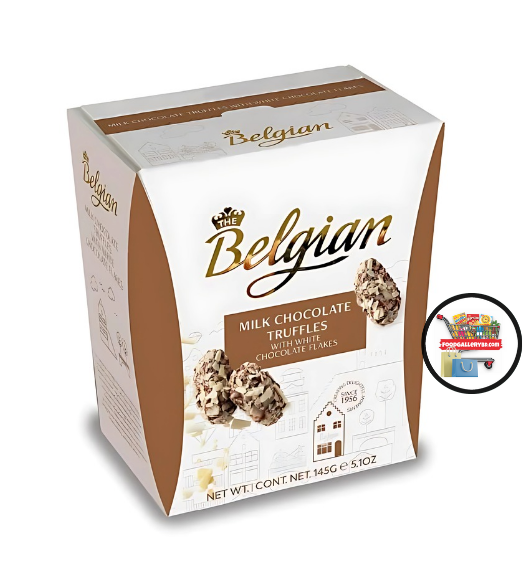 Belgian Milk Chocolate Truffles with White Chocolate Flakes 145g