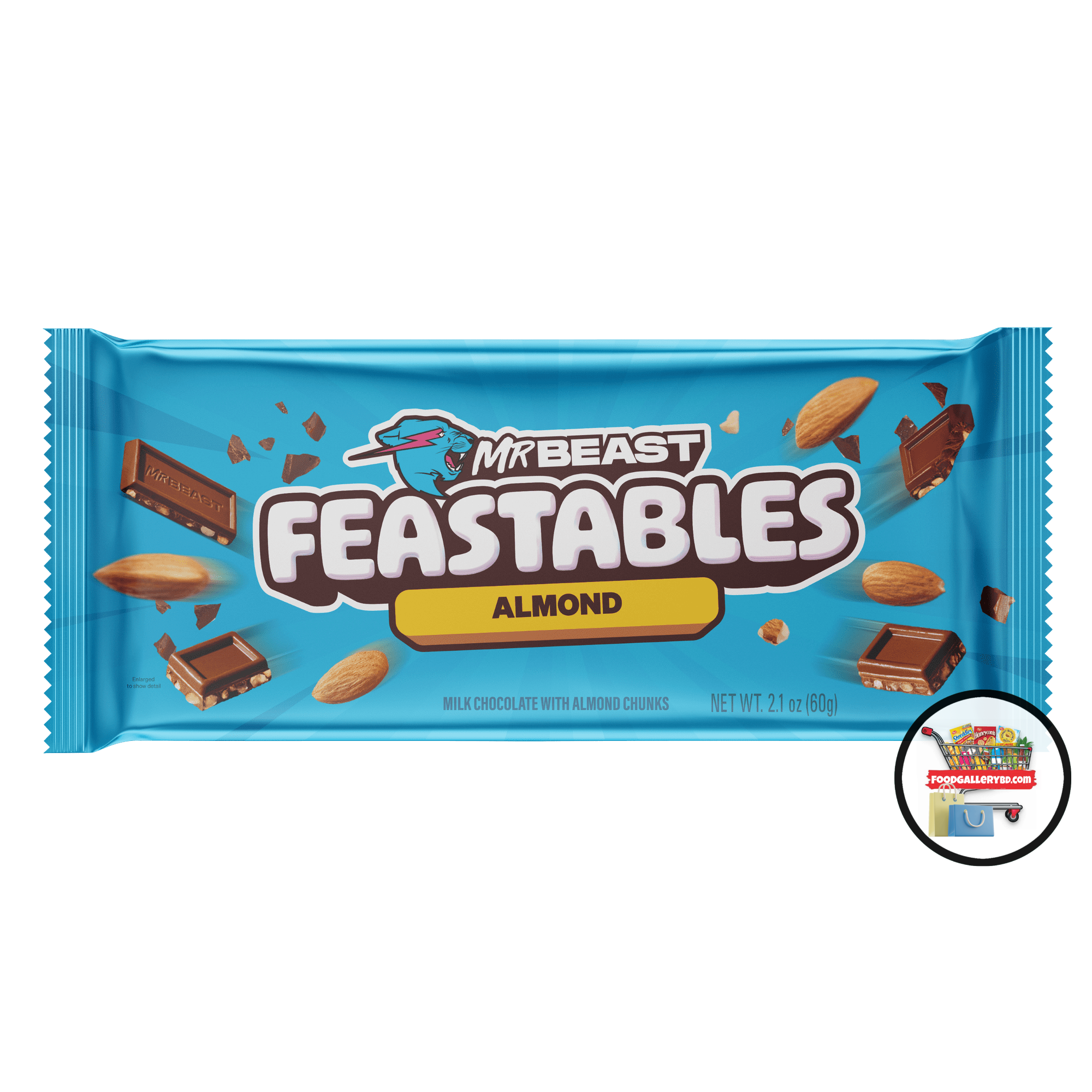 Feastables MrBeast Almond Chocolate Bar 60g